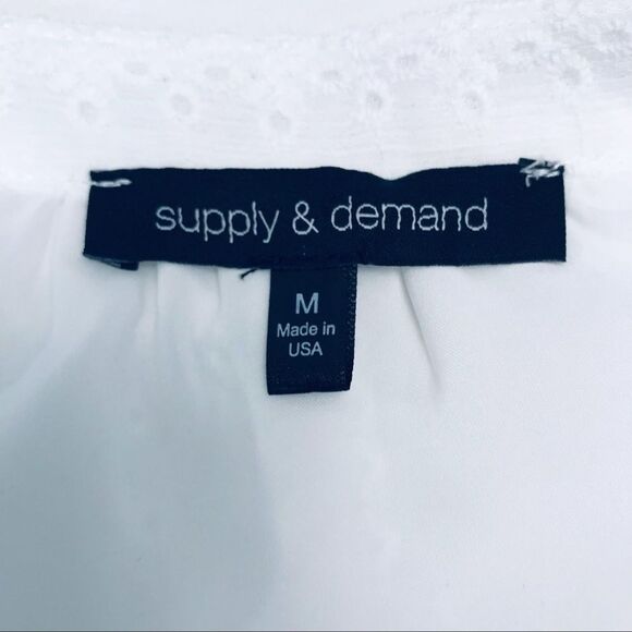 Supply & Demand White Eyelet Fairycore Top Sz M - Picture 11 of 14